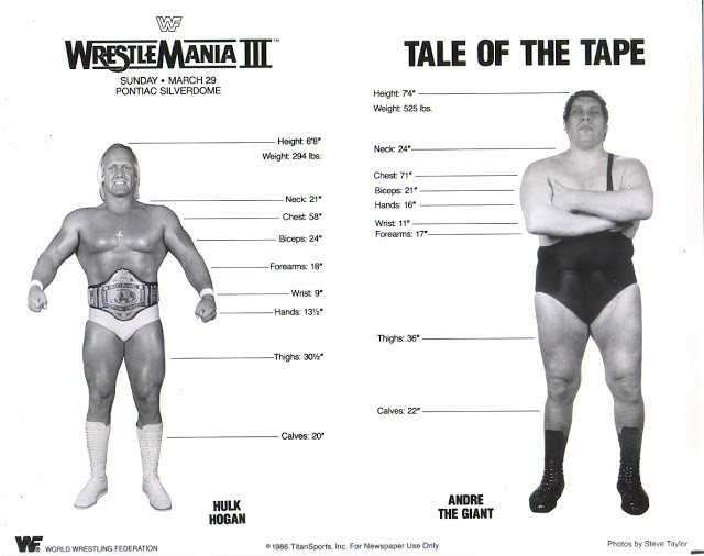 Hulk Hogan vs Andre The Giant Tale Of The Tape