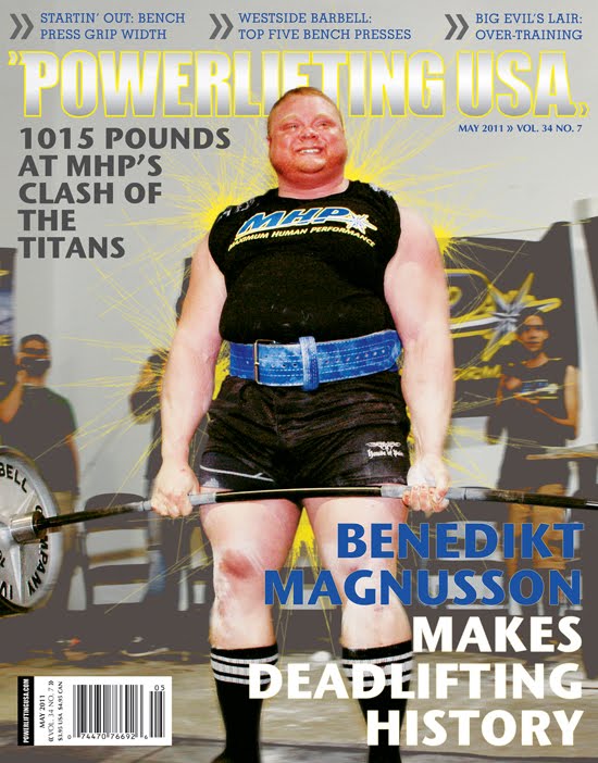 Benedikt Magnusson 1-RM Deadlift 1,015 pounds at MHP's Clash of the Titans on April 2, 2011. StrengthFighter.com