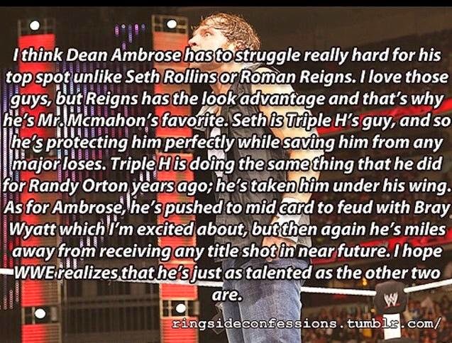 Dean Ambrose struggle to wwe main event status