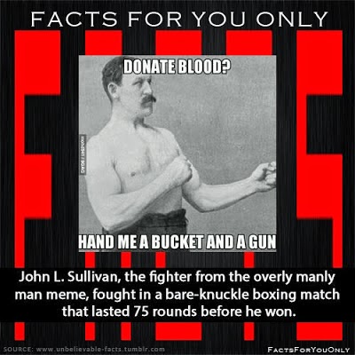 John L. Sullivan Bare Knuckle Overly Man Meme