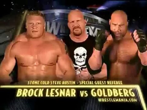 Goldberg vs Brock Lesnar WrestleMania 20 full match
