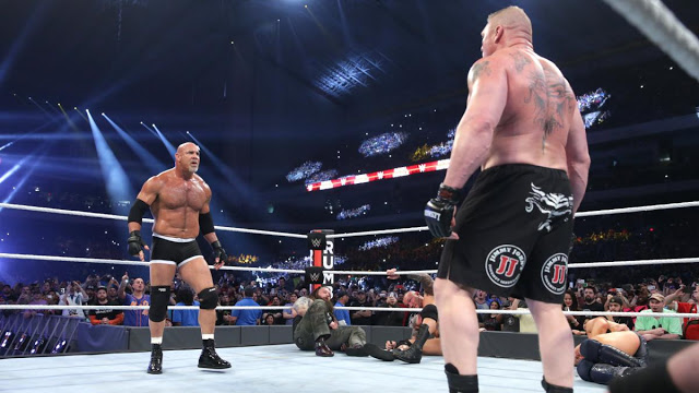 Goldberg humiliates Brock Lesnar for a second time at WWE Royal Rumble 2017
