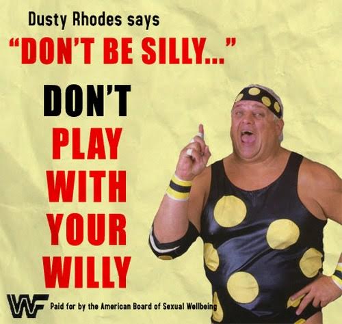 Dusty Rhodes anti-masturbation campaign