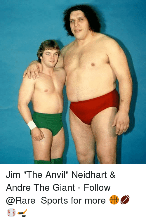 Jim “The Anvil” Neidhart and Andre The Giant