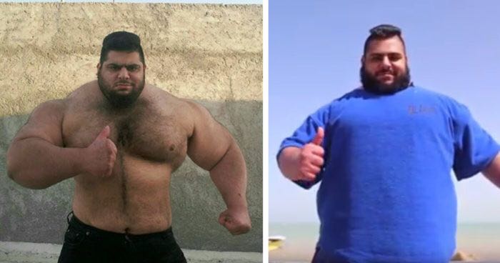 The Iranian Hulk is a PHOTOSHOP fake.  StrengthFighter.com