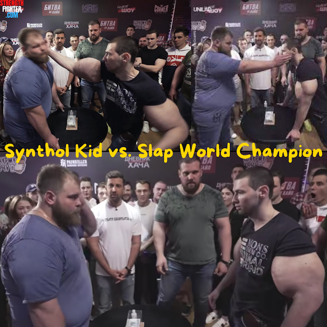 Synthol Kid in a Slap Contest (Synthol Kid vs Russian Slap Champion)