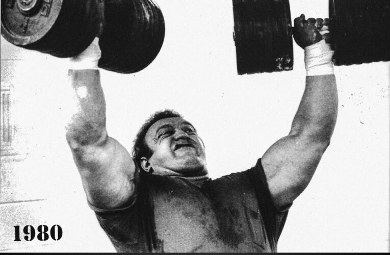 Bill Kazmaier Dumbbells Press 156’s X 10 reps