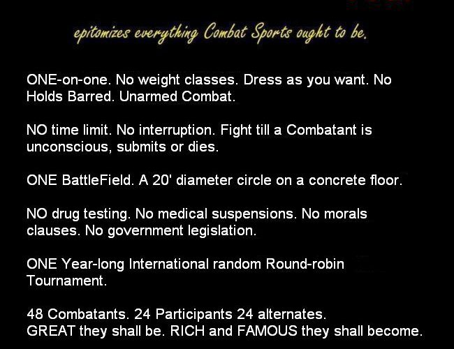 The Perfect Combat Sport “Everything Combat Sports ought to be.”