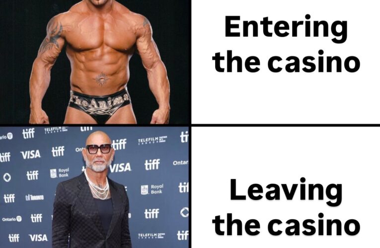 Batista entering the casino vs Batista leaving the casino