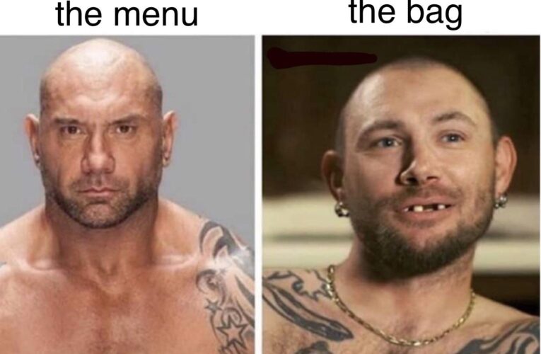 Big Mac on the menu vs Big Mac in the bag