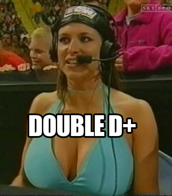 Stephanie McMahon Double D bra size
