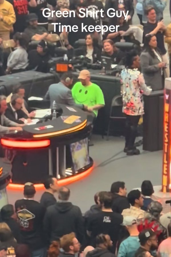 Green Shirt Guy WWE Time Keeper